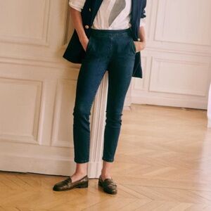Sezane High Rise Dark Blue Jeans